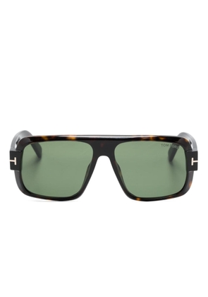 TOM FORD Eyewear Turner oversize-frame sunglasses - Brown