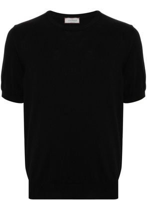 Canali knitted cotton T-shirt - Black