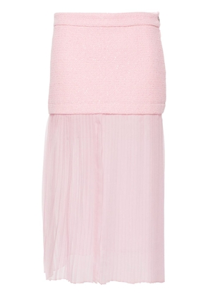 Gucci layered tweed midi skirt - Pink