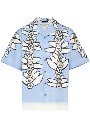 Prada floral-print bowling shirt - Blue