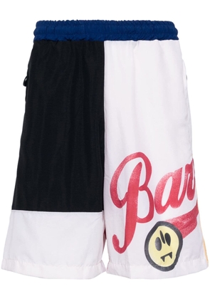 BARROW panelled colour-block track shorts - White