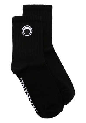 Marine Serre Crescent Moon cotton-blend ankle socks - Black
