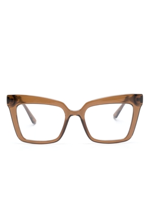 Karl Lagerfeld butterfly-frame logo glasses - Brown
