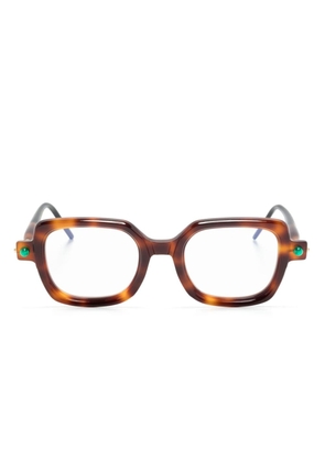 Kuboraum P4 HS square-frame glasses - Brown