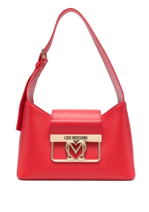 Love Moschino logo-plaque shoulder bag - Red