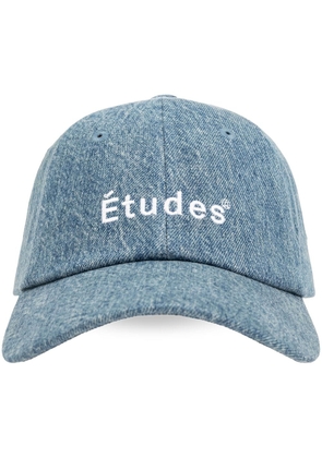 Etudes embroidered acid wash cap - Blue