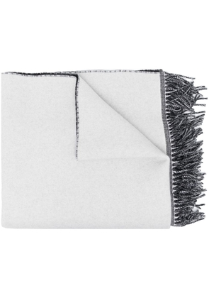 Alexander McQueen fringed knitted scarf - Black