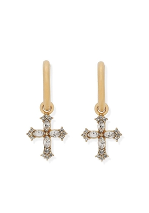 Dolce & Gabbana crystal-embellished cross earrings - Gold