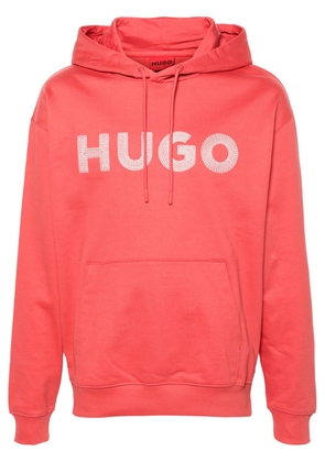 HUGO Drochood cotton hoodie - Red