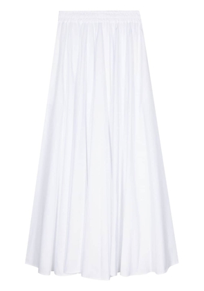 ASPESI pleated poplin maxi skirt - White
