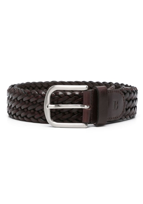 Boggi Milano woven leather belt - Brown