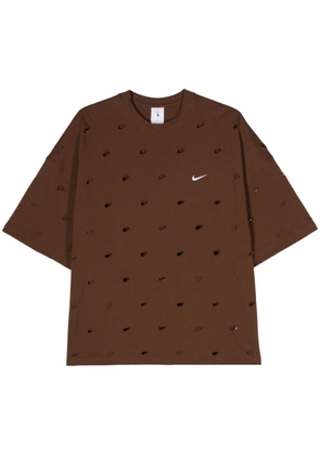 Nike x Jacquemus Swoosh cotton T-shirt - Brown