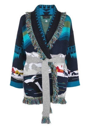 Alanui surf intarsia knit cardi-coat - Multicolour