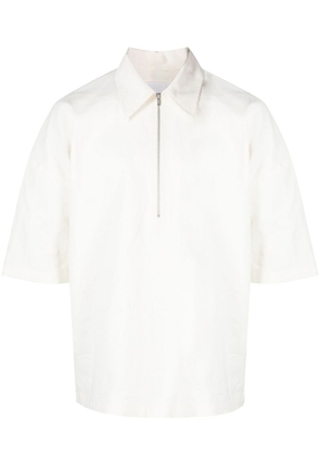 Jil Sander short-sleeve zip-fastening shirt - White