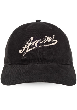 AMIRI logo-embroidered cotton cap - Black