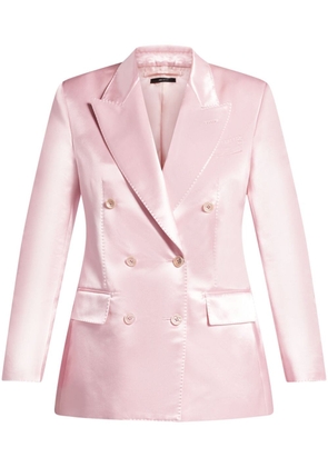 TOM FORD double-breasted satin jacket - Pink