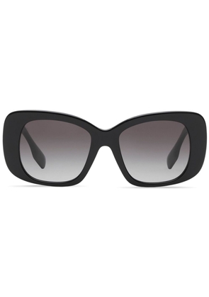 Burberry Eyewear logo-embossed oversize-frame sunglasses - Black