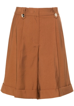 LIU JO twill bermuda shorts - Brown
