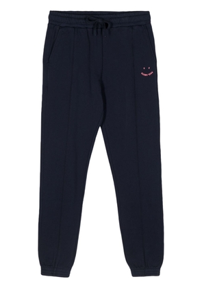 PS Paul Smith logo-embroidered organic cotton track pants - Blue
