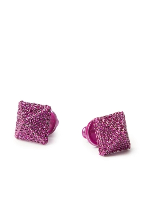 Valentino Garavani Rockstud crystal earrings - Pink