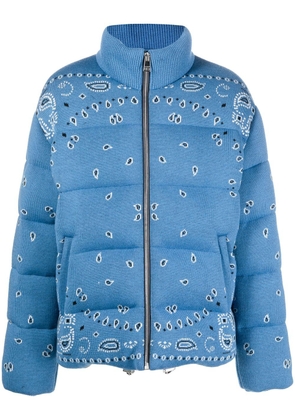 Alanui printed padded jacket - Blue