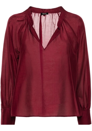 LIU JO long-sleeve gathered-detail blouse