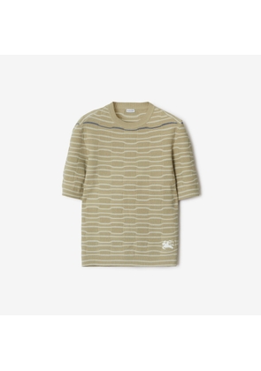 Burberry Striped Cotton Blend Top