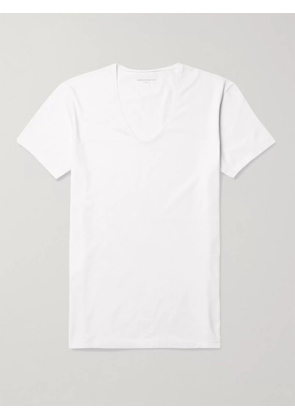 Derek Rose - Jack Pima Cotton-Blend T-Shirt - Men - White - S