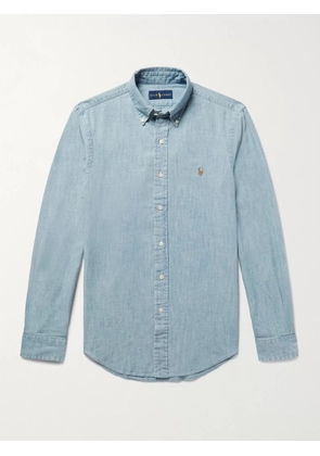 Polo Ralph Lauren - Slim-Fit Washed Cotton-Chambray Shirt - Men - Blue - XS