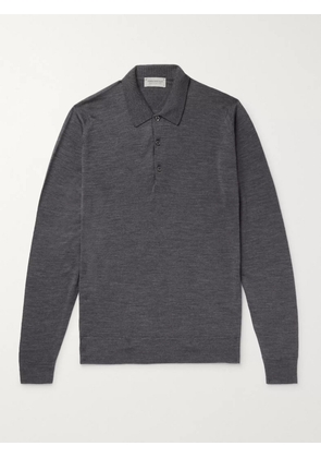 John Smedley - Belper Slim-Fit Merino Wool Polo Shirt - Men - Gray - S