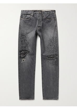 KAPITAL - Monkey CISCO Distressed Denim Jeans - Men - Black - UK/US 30