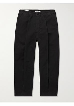 Applied Art Forms - DM1-1 Tapered Pleated Cotton and CORDURA-Blend Trousers - Men - Black - S