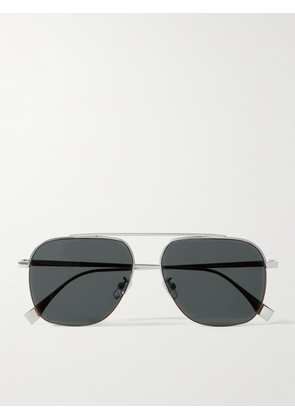Fendi - Aviator-Style Silver-Tone Sunglasses - Men - Silver