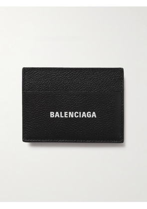 Balenciaga - Logo-Print Full-Grain Leather Cardholder - Men - Black