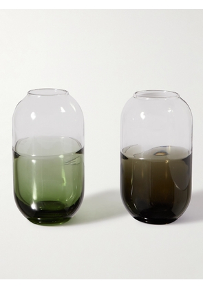 Japan Best - Sugahara Set of Two Ombré Glass Vases - Men - Neutrals