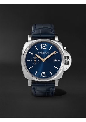 Panerai - Luminor Due Automatic 42mm Stainless Steel and Alligator Watch, Ref. No. PAM01274 - Men - Blue