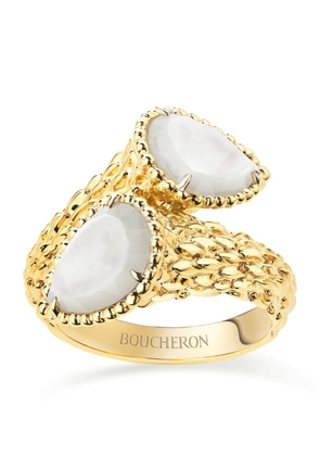 Boucheron Yellow Gold And Mother-Of-Pearl Serpent Bohème Two-Stone Ring