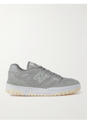 New Balance - 550 Leather-Trimmed Suede and Mesh Sneakers - Men - Gray - UK 6
