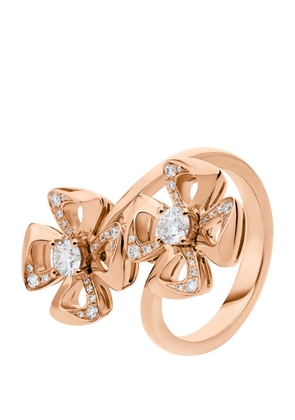Bvlgari Rose Gold And Diamond Fiorever Ring