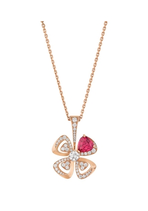 Bvlgari Rose Gold, Diamond And Rubellite Fiorever Necklace
