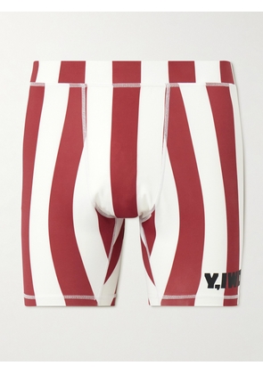 Y,IWO - Hardwear Logo-Print Striped Stretch-Jersey Cycling Shorts - Men - Red - XL