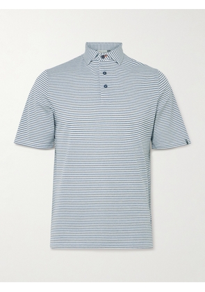 Kjus Golf - Lee Striped Stretch-Piqué Golf Polo Shirt - Men - Blue - IT 46