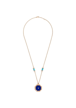 L'Atelier Nawbar Rose Gold, Diamond And Lapis Lazuli Amulets Of Light Necklace