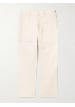 Randy's Garments - Tapered Logo-Appliquéd Cotton-Ripstop Trousers - Men - Neutrals - UK/US 30