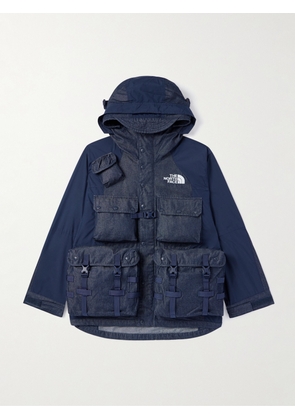 The North Face - Logo-Embroidered Denim and GORE-TEX® Hooded Jacket - Men - Blue - S