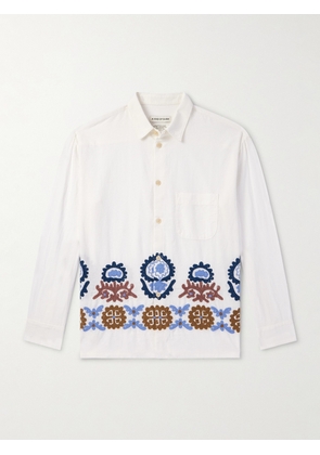 A Kind Of Guise - Gusto Embroidered Cotton Shirt - Men - White - S