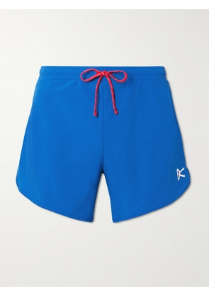 DISTRICT VISION - 5'' Training Straight-Leg Logo-Print Stretch-Shell Drawstring Shorts - Men - Blue - S