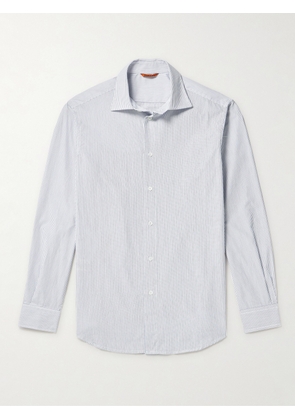 Barena - Surian Pinstriped Cotton-Poplin Shirt - Men - Blue - IT 46