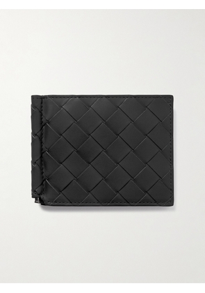Bottega Veneta - Intrecciato Leather Billfold Wallet with Money Clip - Men - Black