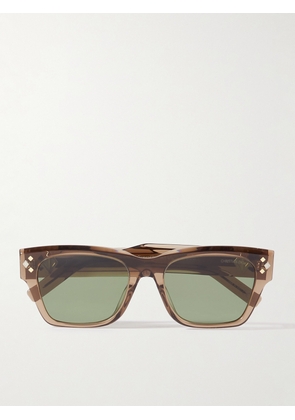 Dior Eyewear - CD Diamond S2I D-Frame Acetate and Silver-Tone Sunglasses - Men - Brown